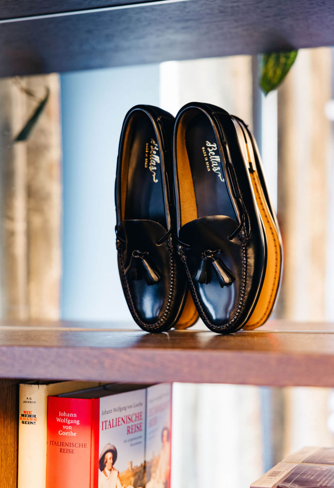 Bellas Black Loafers Flat - Image 4