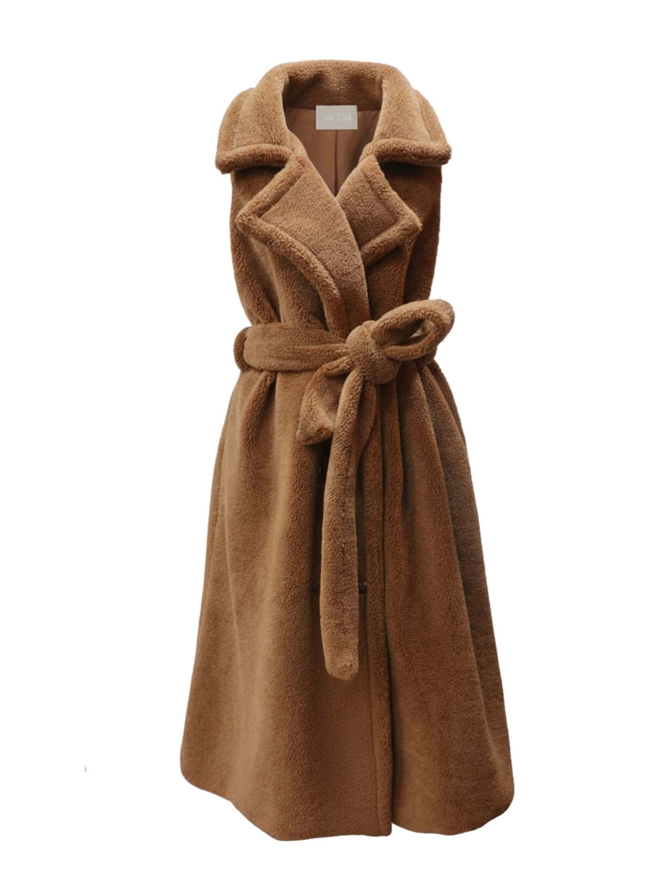 DCV Cashmere Brown Faux Fur Coat/Outerwear