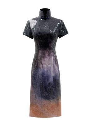 Sparkle Collection Purple Midi Dress