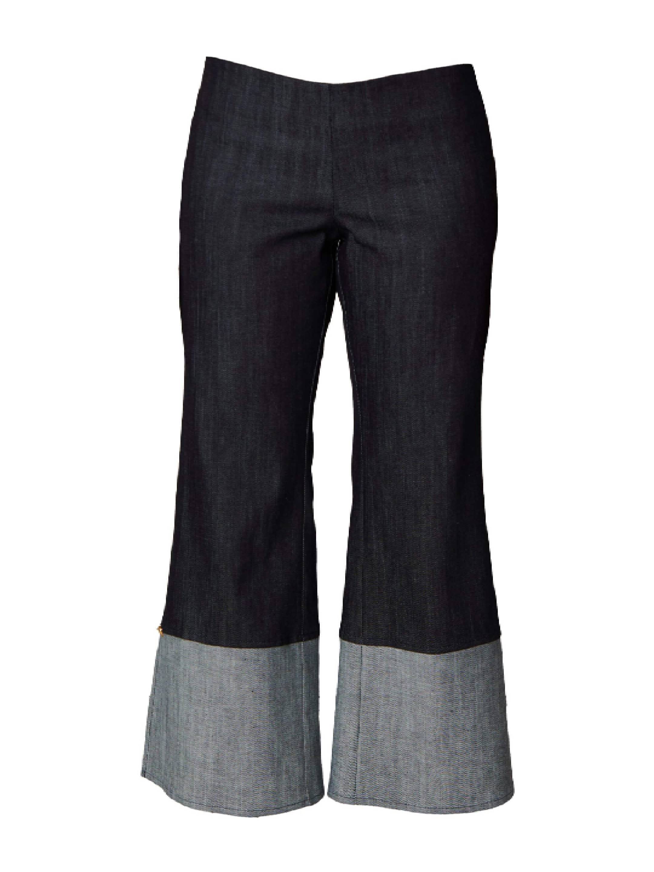 Back Bone Society Blue Cropped Pants