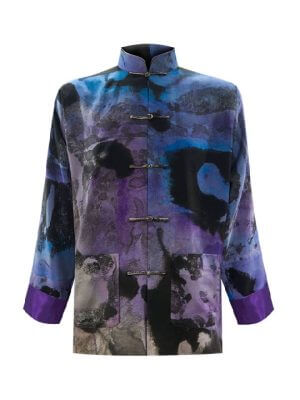 Sparkle Collection Purple Button Up Top