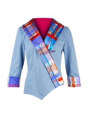 Sparkle Collection Blue Biker Jacket Jacket/Blazer