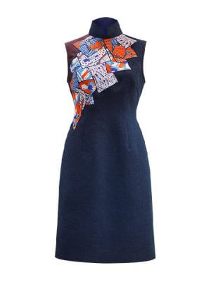 Sparkle Collection Blue Knee Length Dress