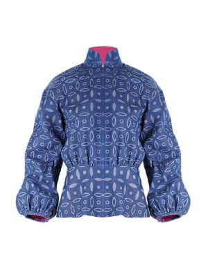 Sparkle Collection Blue Biker Jacket Jacket/Blazer