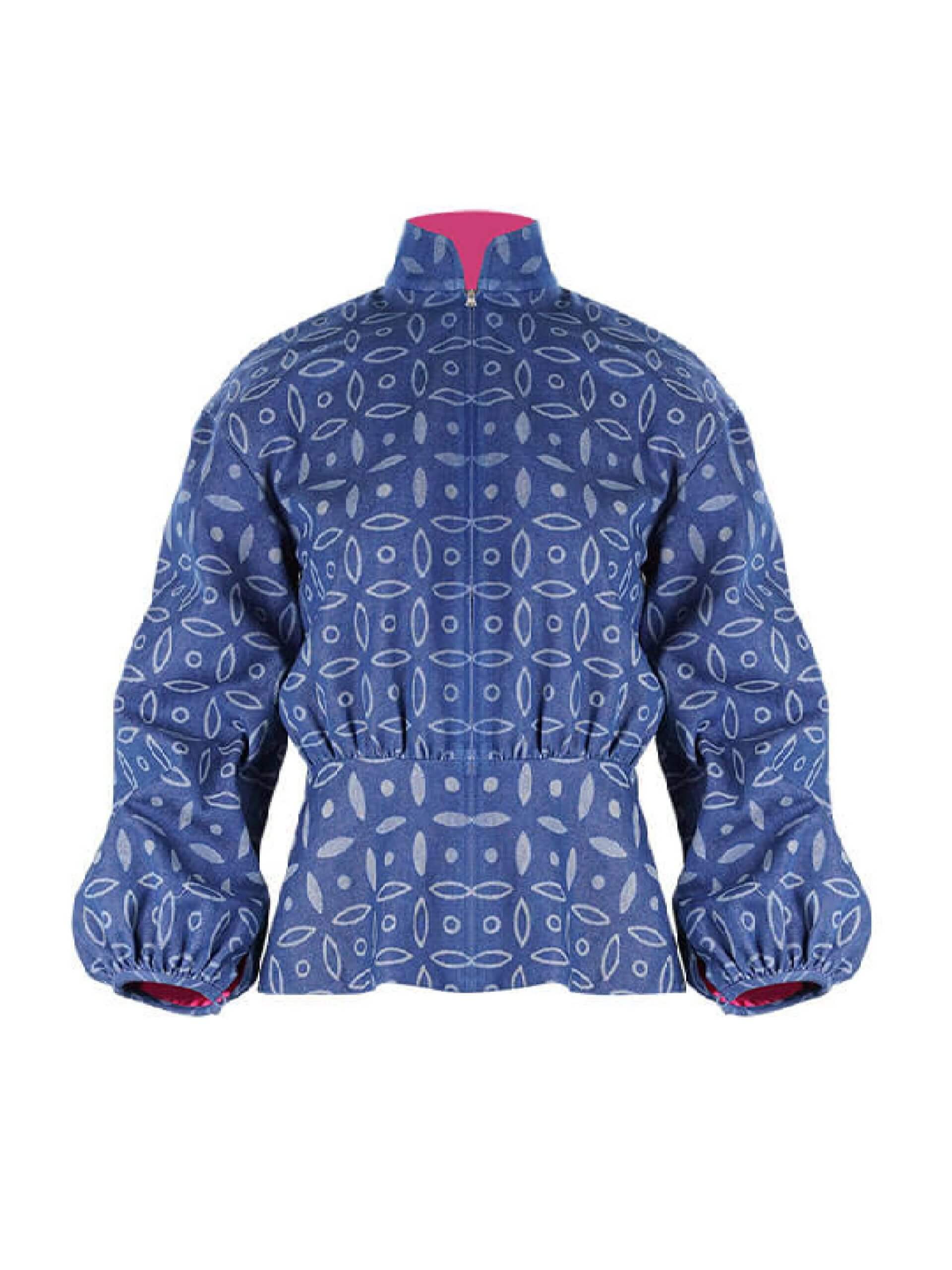 Sparkle Collection Blue Biker Jacket Jacket/Blazer