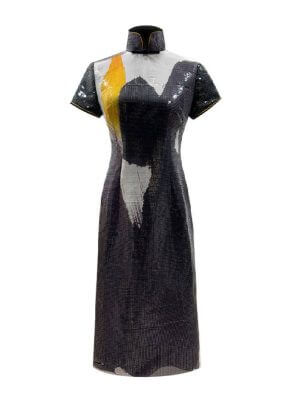 Sparkle Collection Black Midi Dress