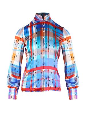 Sparkle Collection Multi-Color Button Up Top