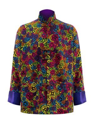 Sparkle Collection Multi-Color Button Up Top