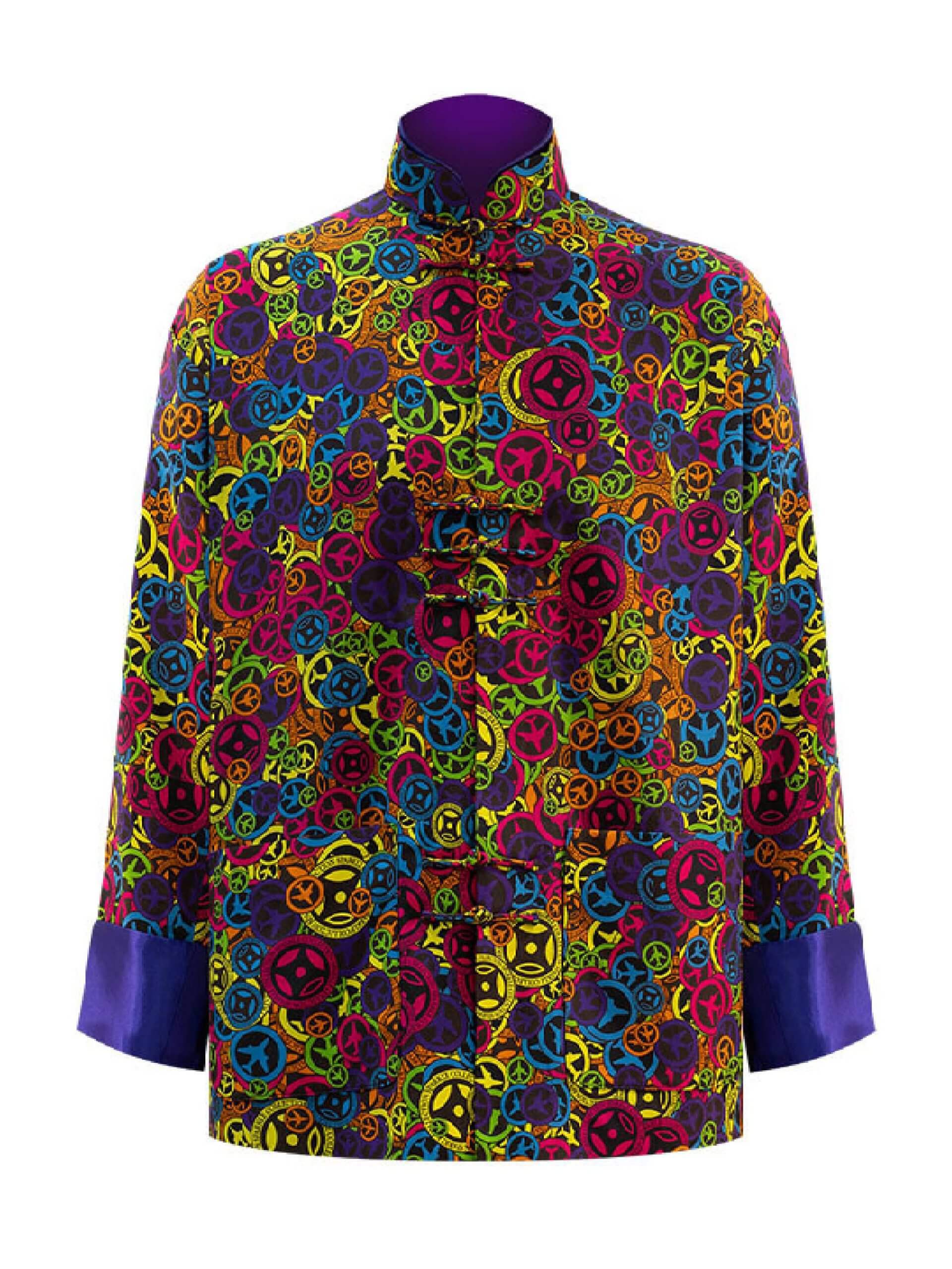 Sparkle Collection Multi-Color Button Up Top