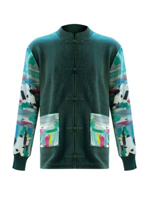 Sparkle Collection Green Casual Jacket/Blazer