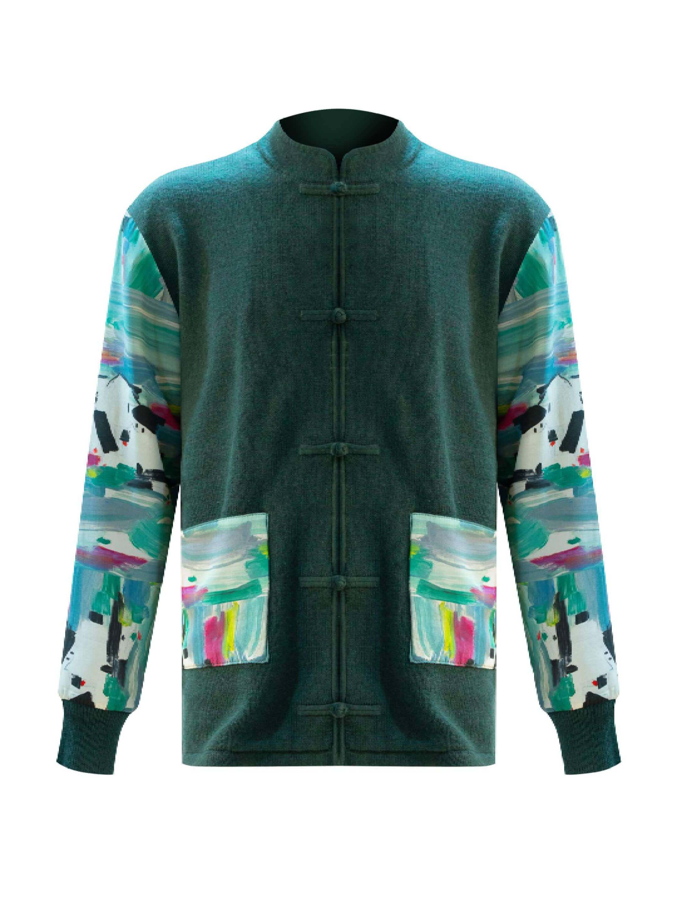 Sparkle Collection Green Casual Jacket/Blazer