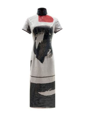 Sparkle Collection Black Midi Dress