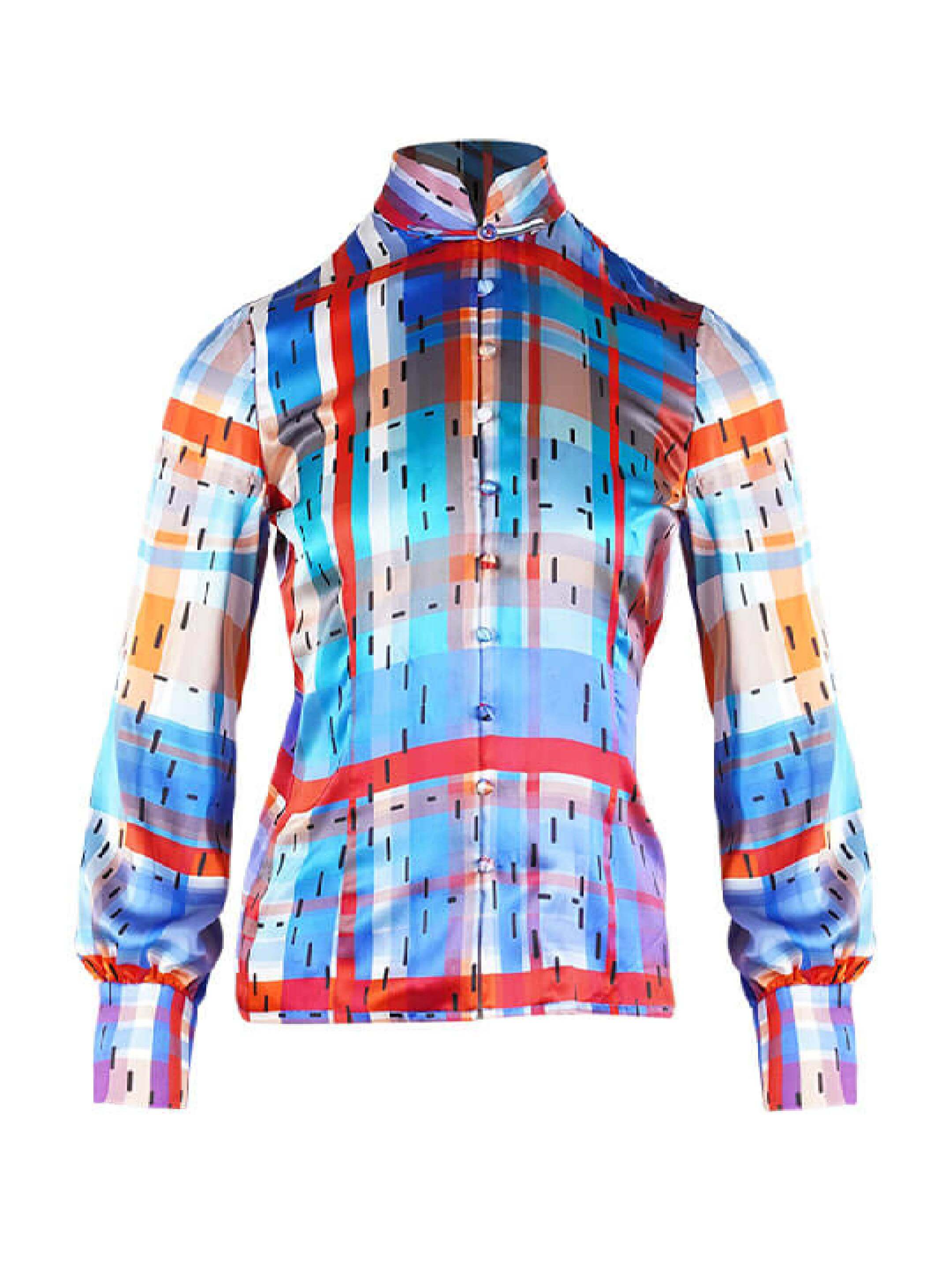 Sparkle Collection Multi-Color Button Up Top