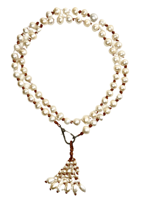 MOODY GRAY The White Convertible Pearl Necklace
