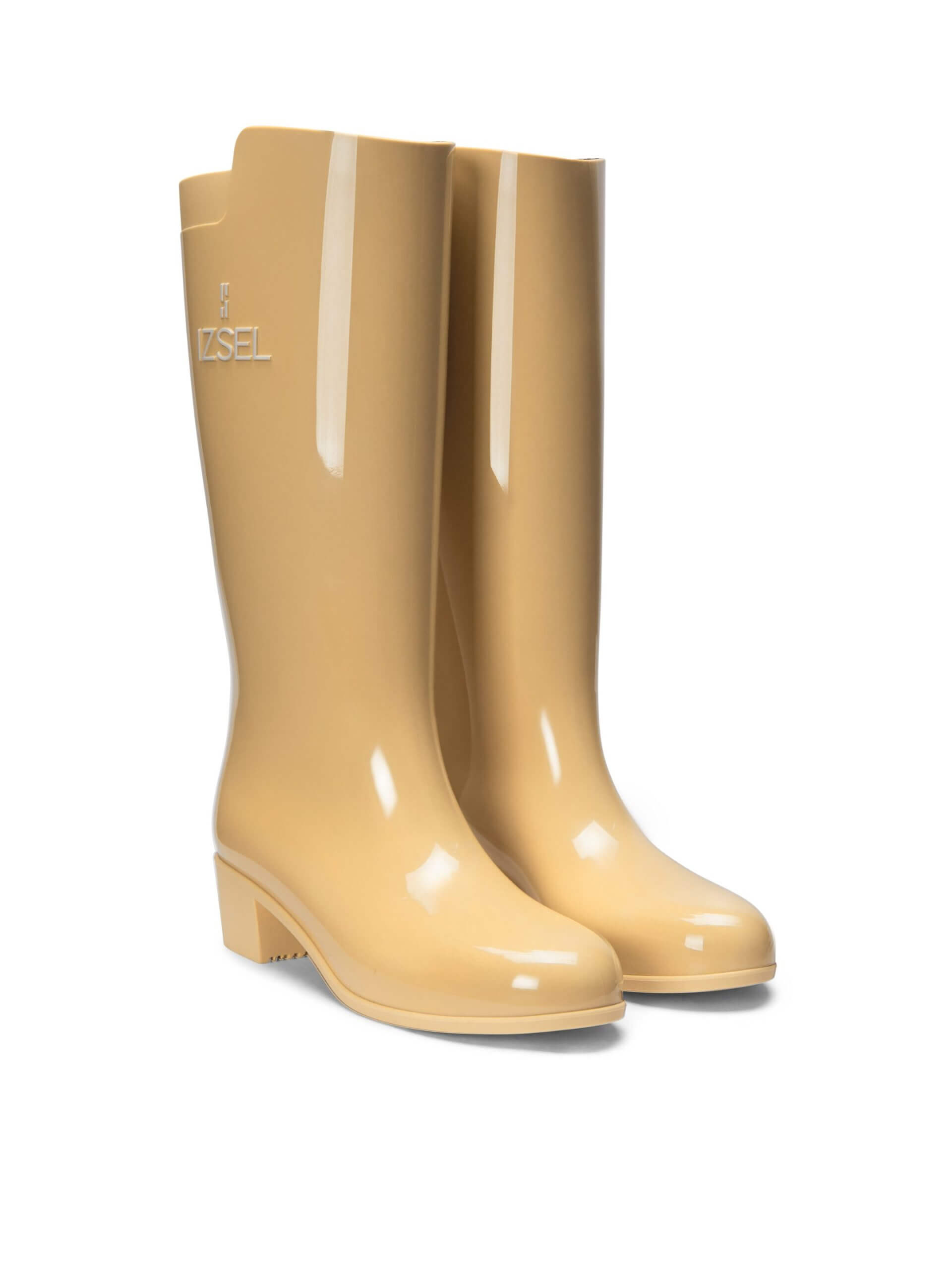 IZSEL Tan/Beige Knee High Boot - Image 2