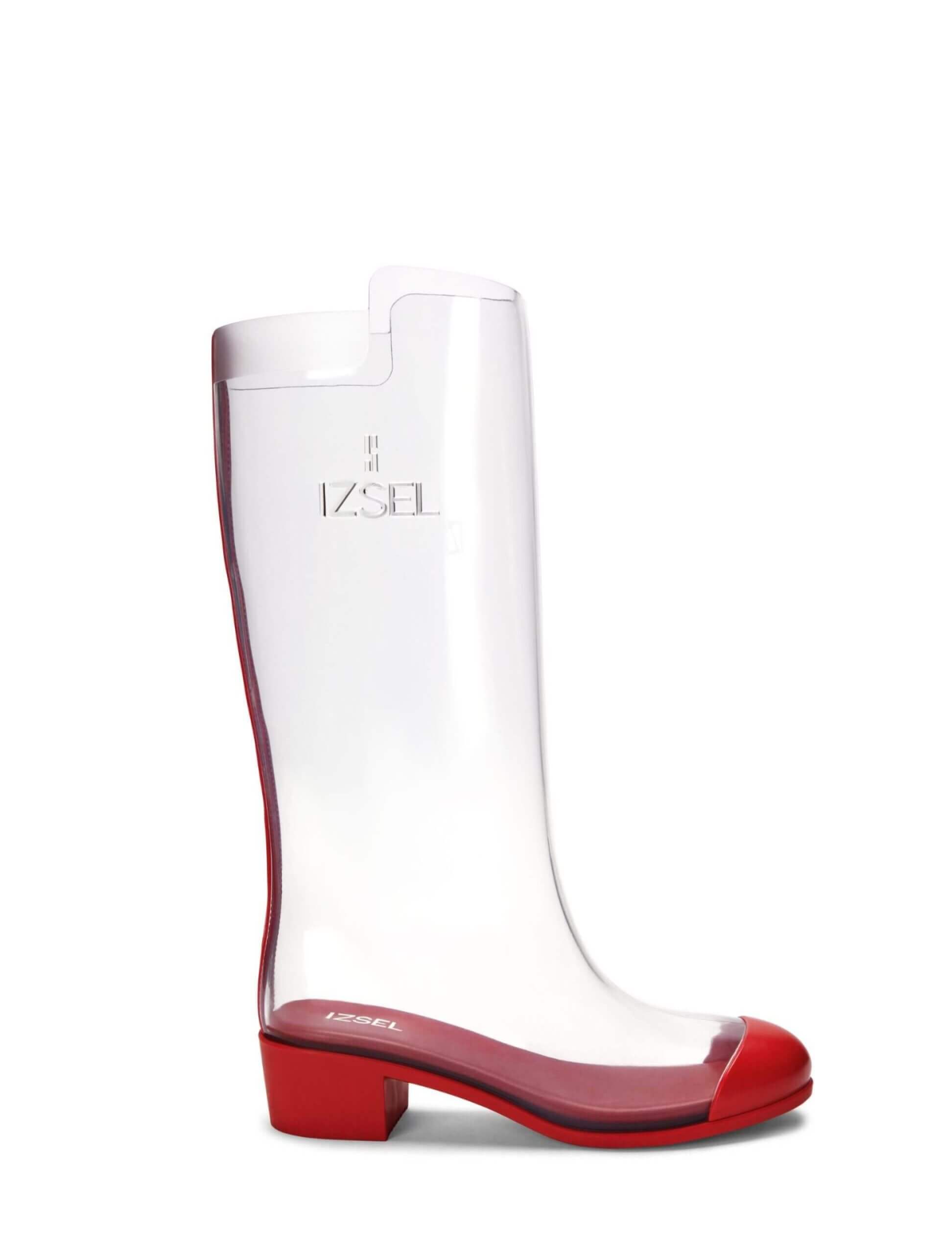 IZSEL Red Knee High Boot