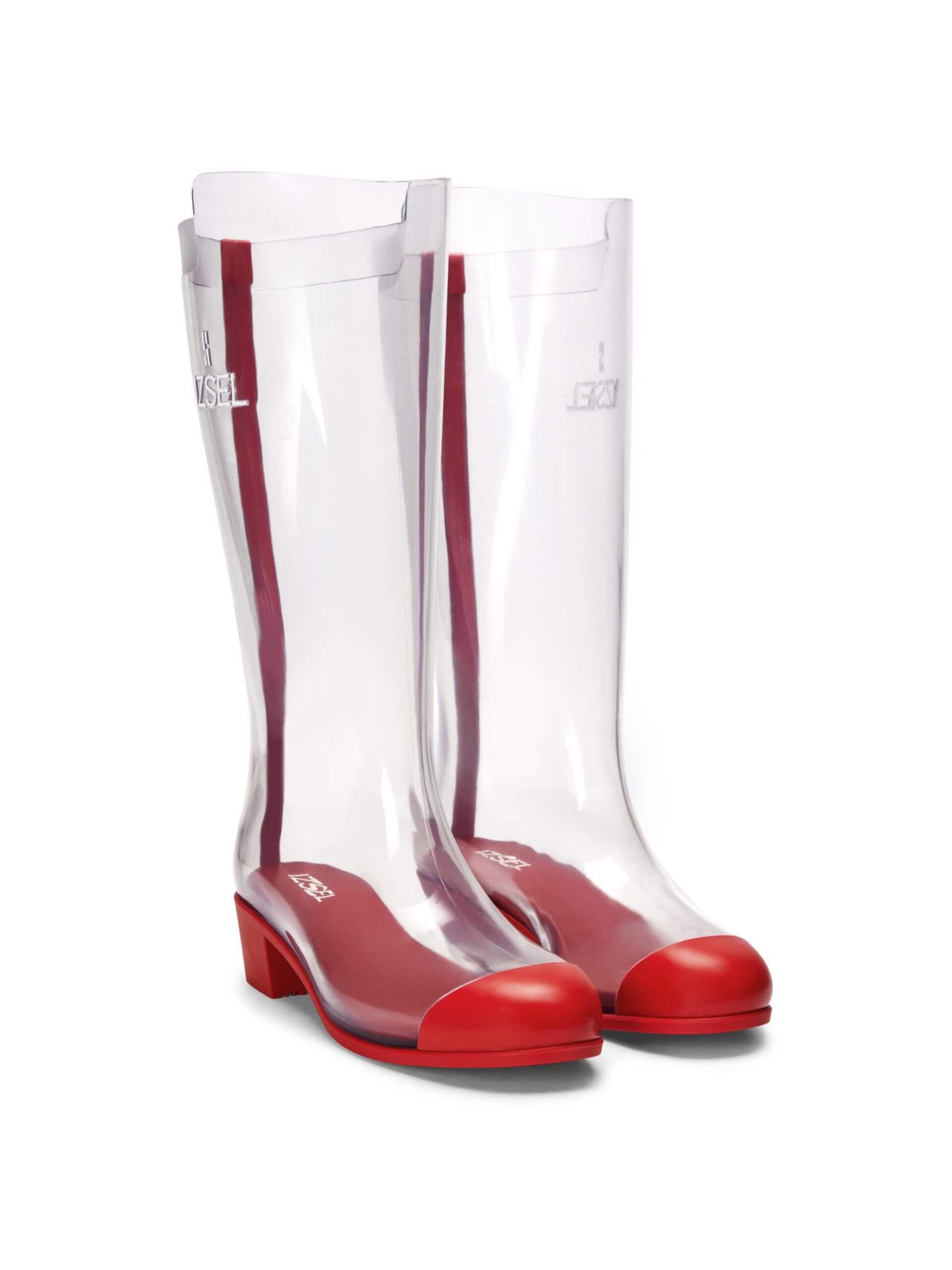 IZSEL Red Knee High Boot - Image 2