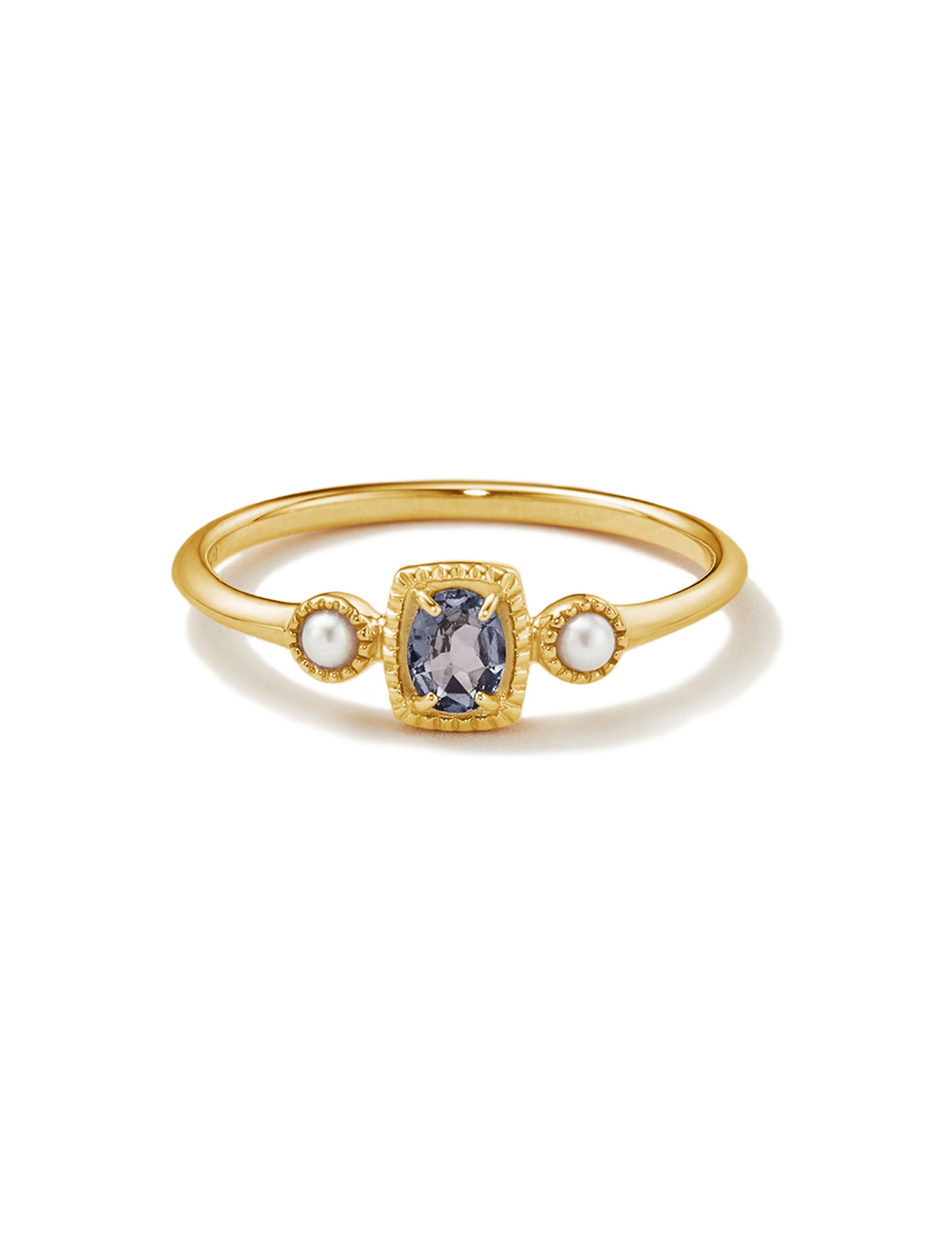 KAKERA Gold Garnet Ring