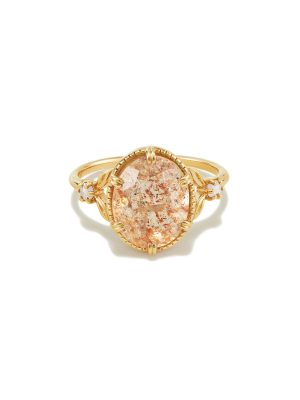 KAKERA Gold Sunstone Ring