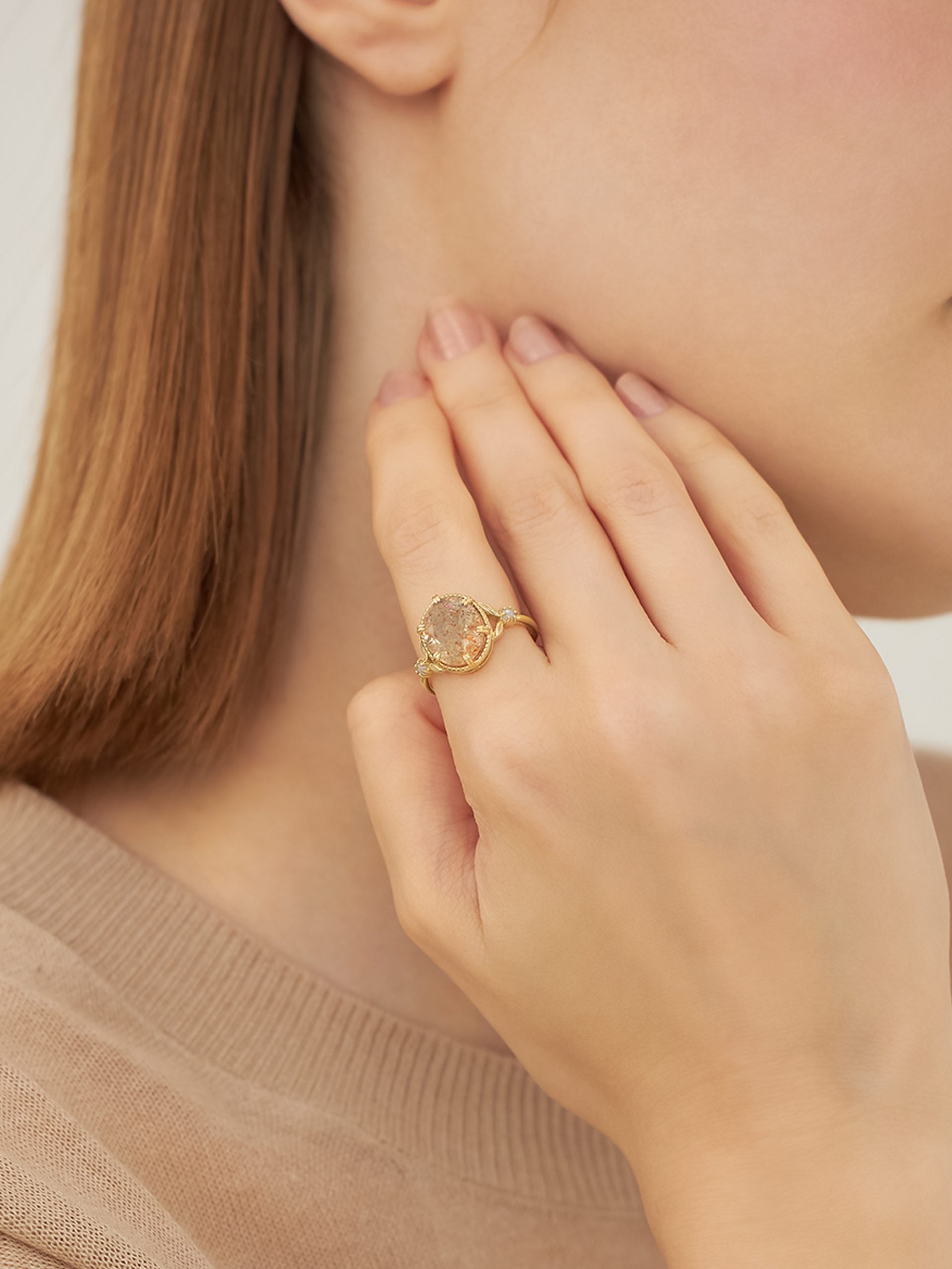KAKERA Gold Sunstone Ring - Image 3