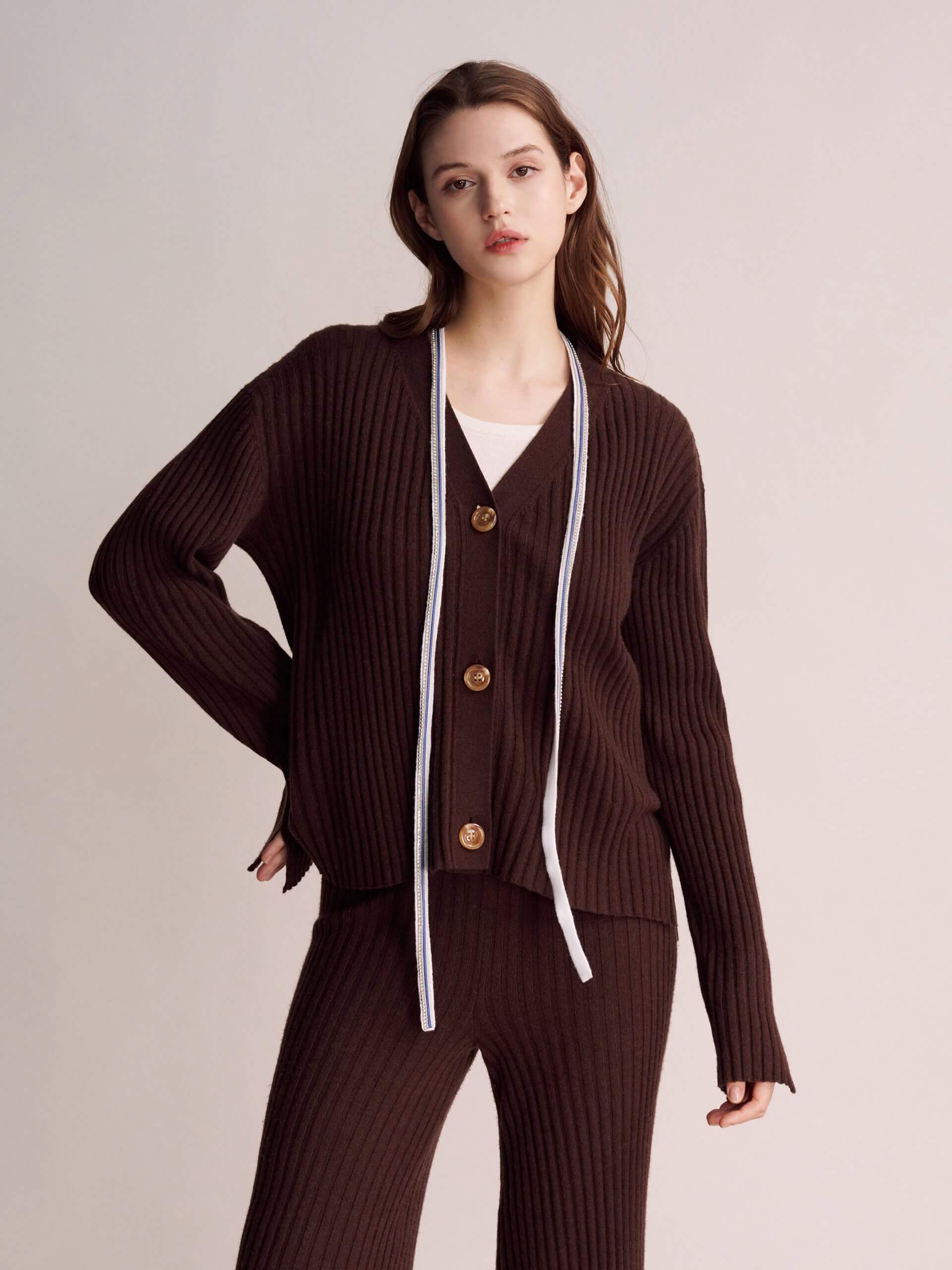 DCV Cashmere Brown Cardigans Hoodie/Sweatshirt/Sweater - Image 6