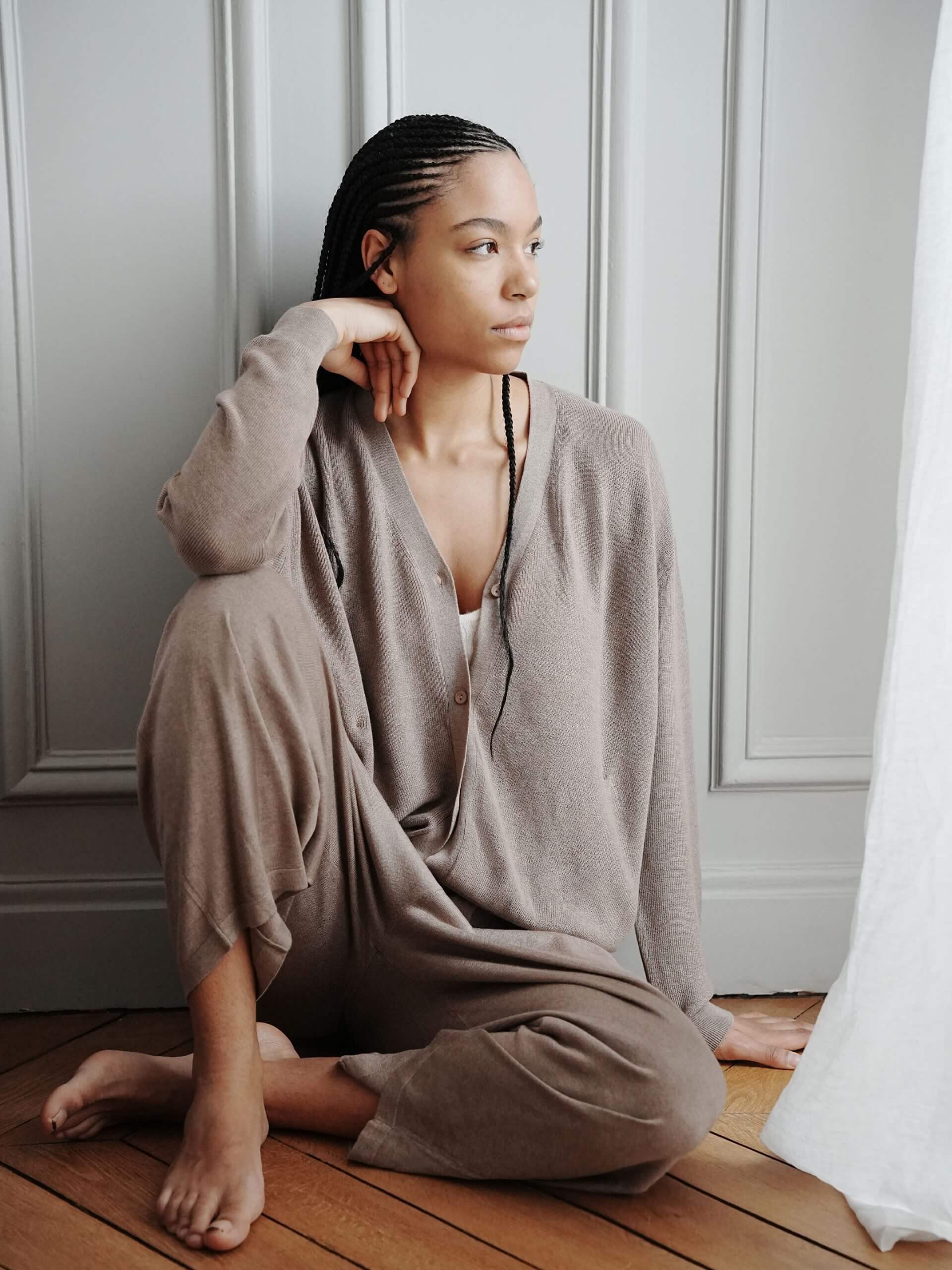 DCV Cashmere Tan/Beige Cardigans Hoodie/Sweatshirt/Sweater - Image 7