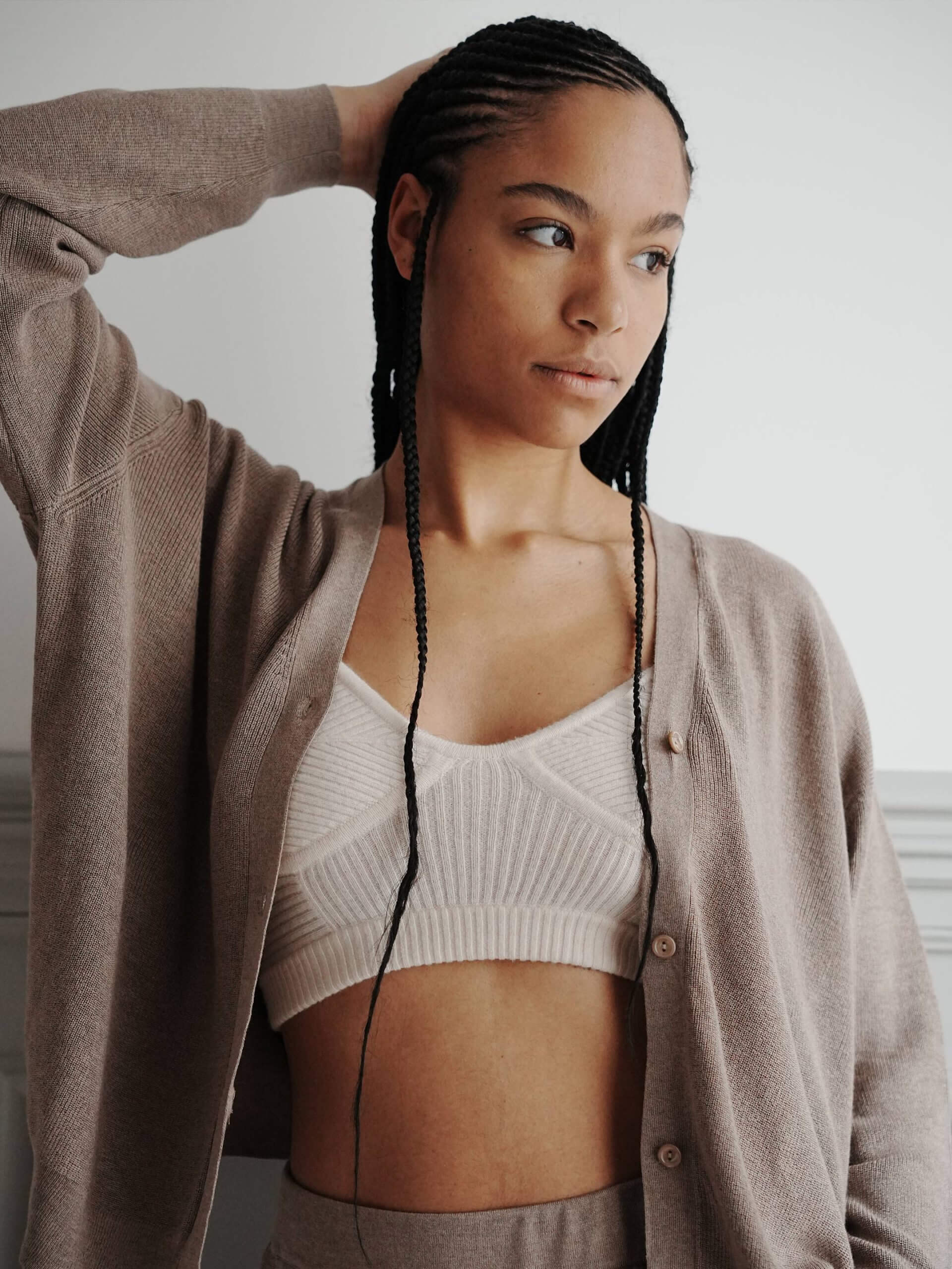 DCV Cashmere Tan/Beige Cardigans Hoodie/Sweatshirt/Sweater - Image 5