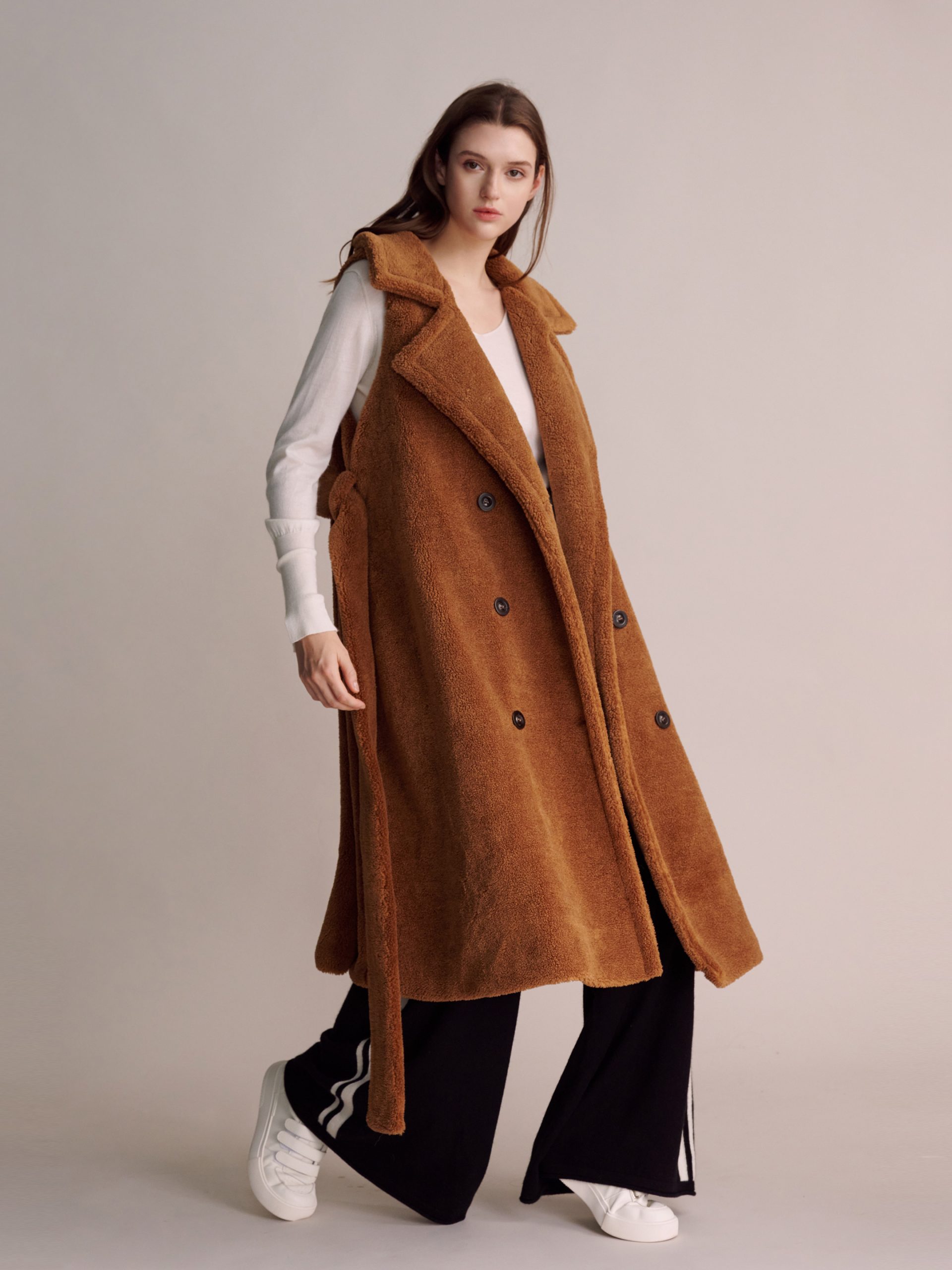 DCV Cashmere Brown Faux Fur Coat/Outerwear - Image 4