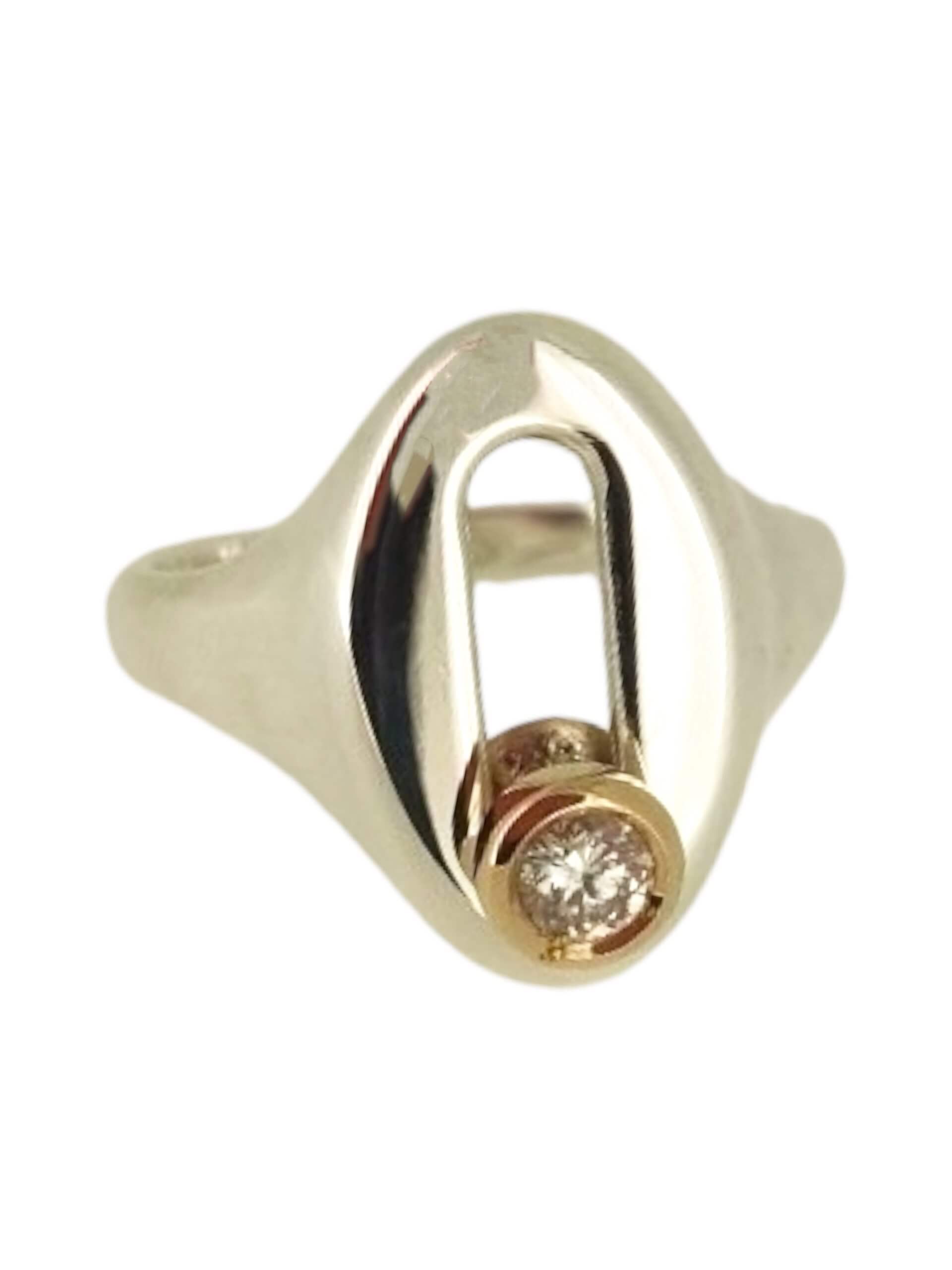PALA Silver Diamond Signet Ring