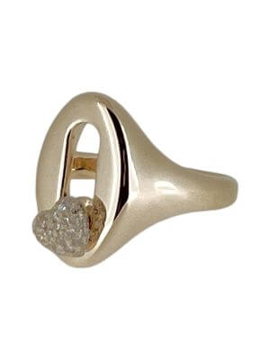 PALA Gold Heart Signet Ring