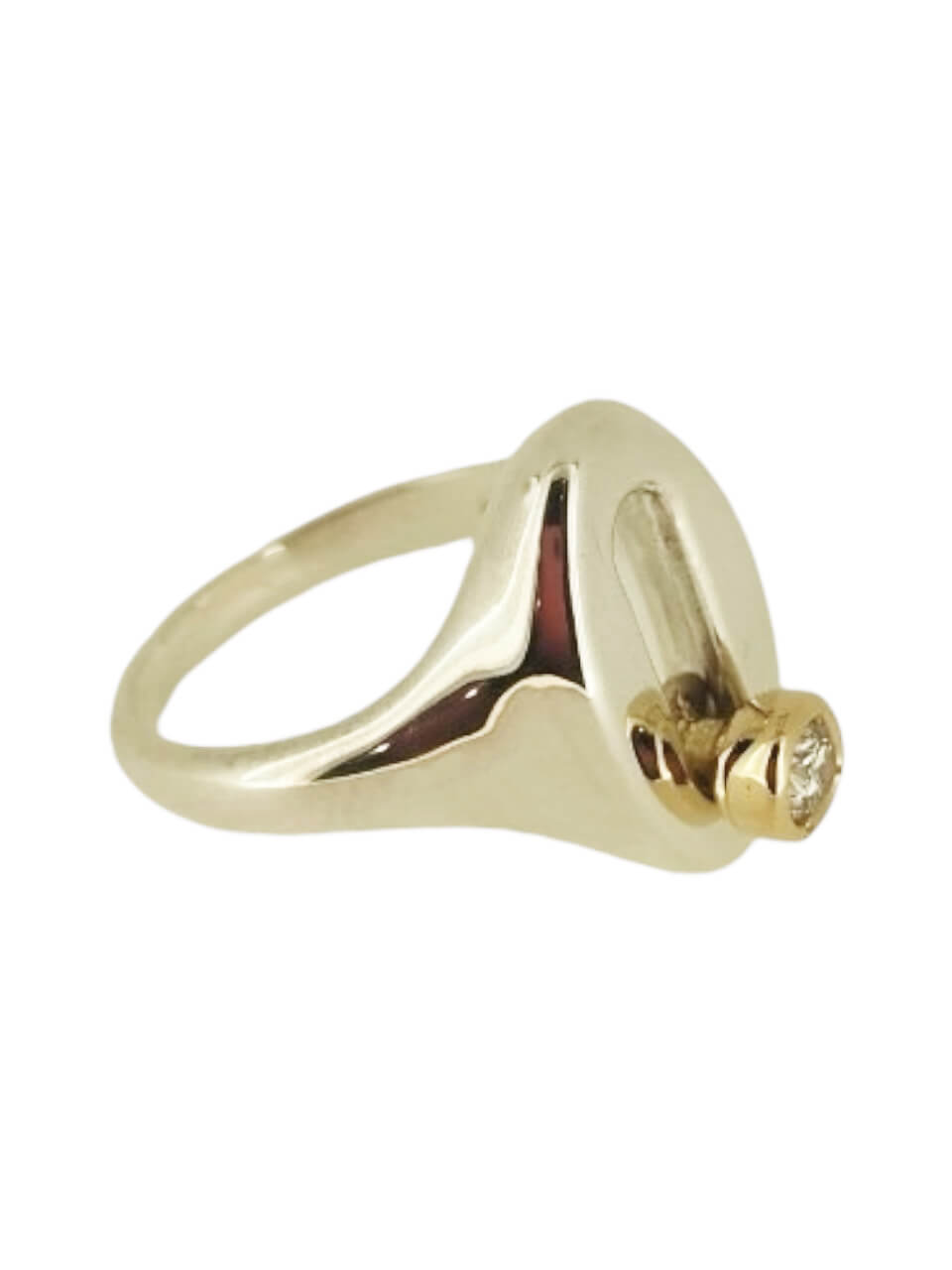 PALA Silver Diamond Signet Ring - Image 2