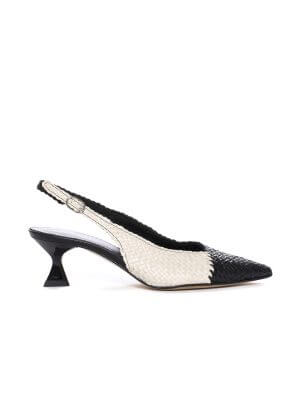 MULTI COLOR HAND-WOVEN LEATHER PUMP