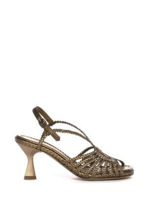 PONS QUINTANA Bronze High Heel Sandal