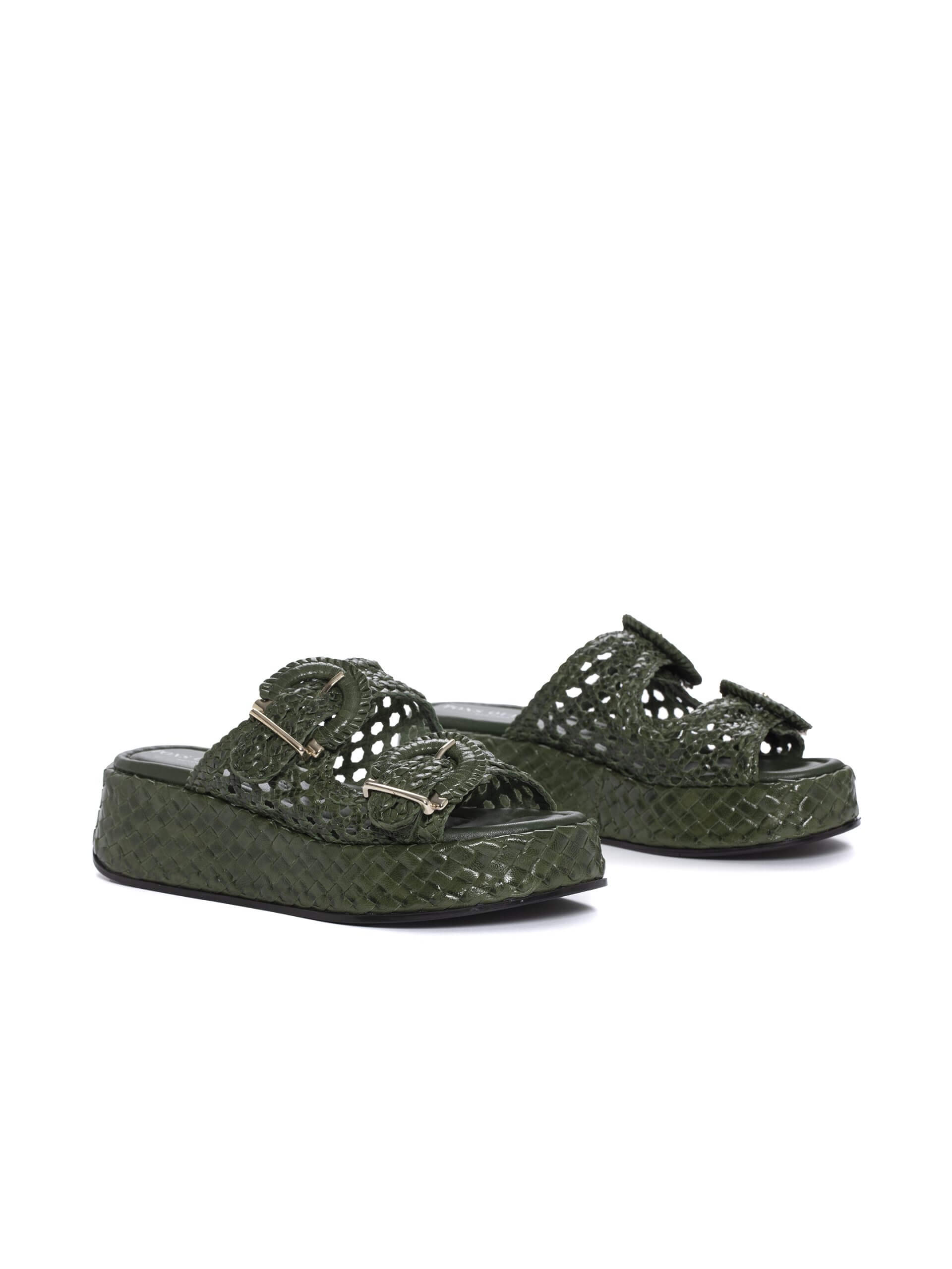 PONS QUINTANA Green Platforms Sandal - Image 3