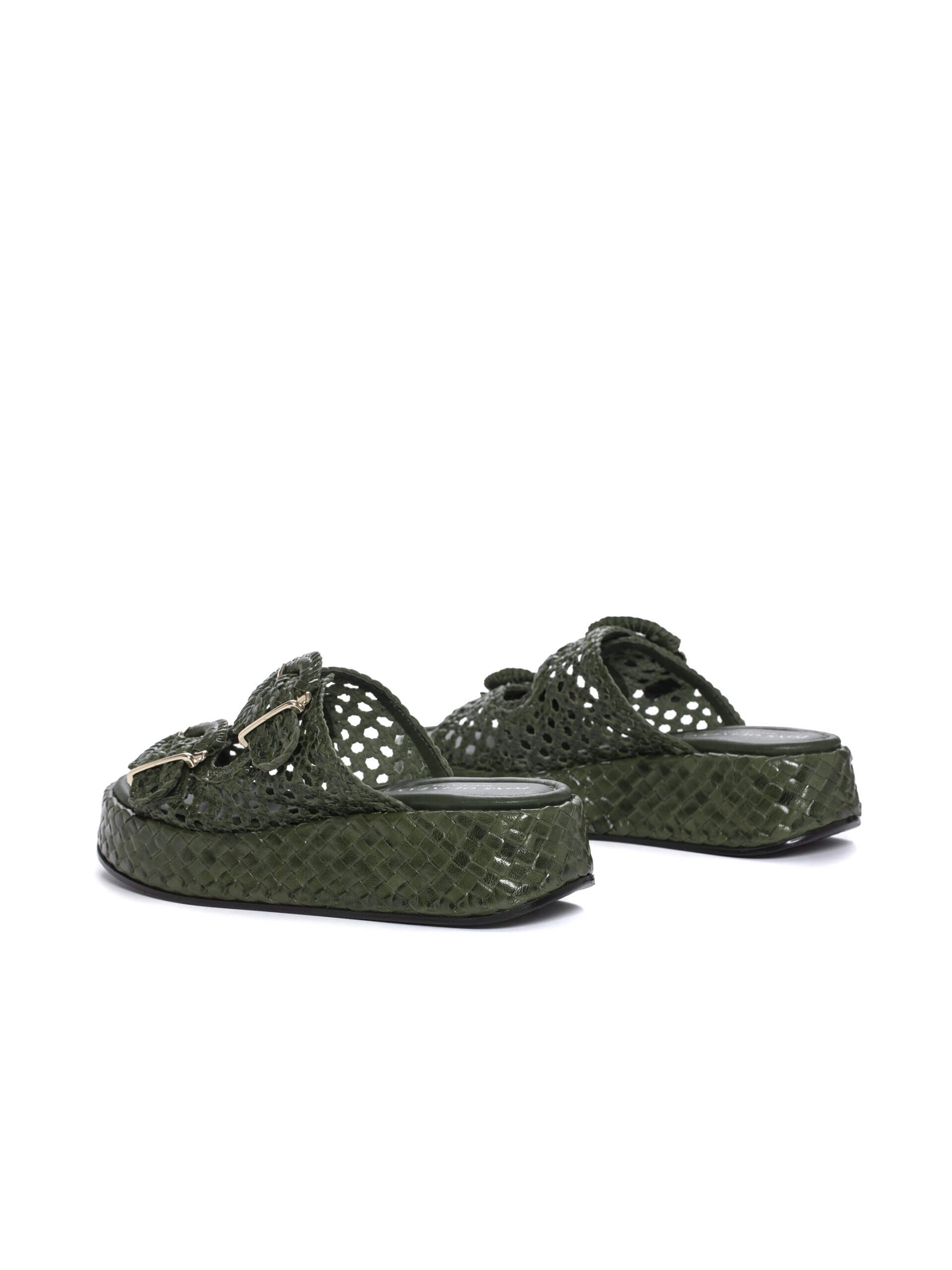 PONS QUINTANA Green Platforms Sandal - Image 4