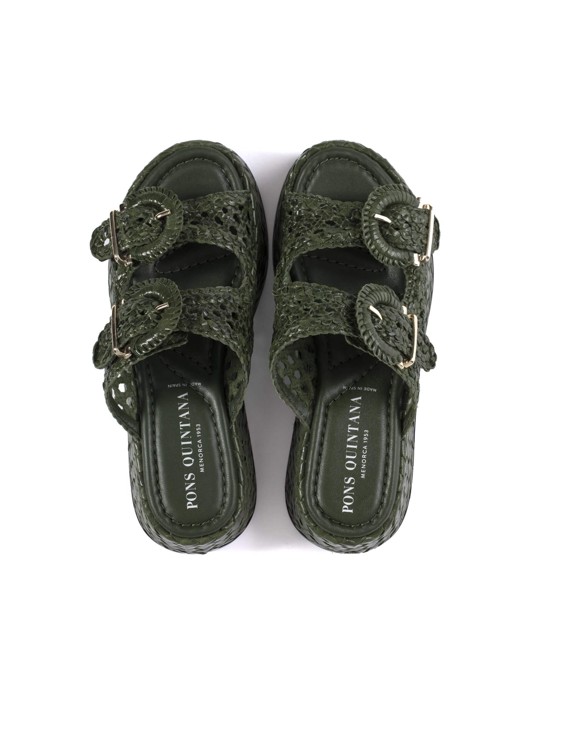 PONS QUINTANA Green Platforms Sandal - Image 5