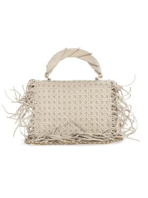 salinas hand-woven leather clutch