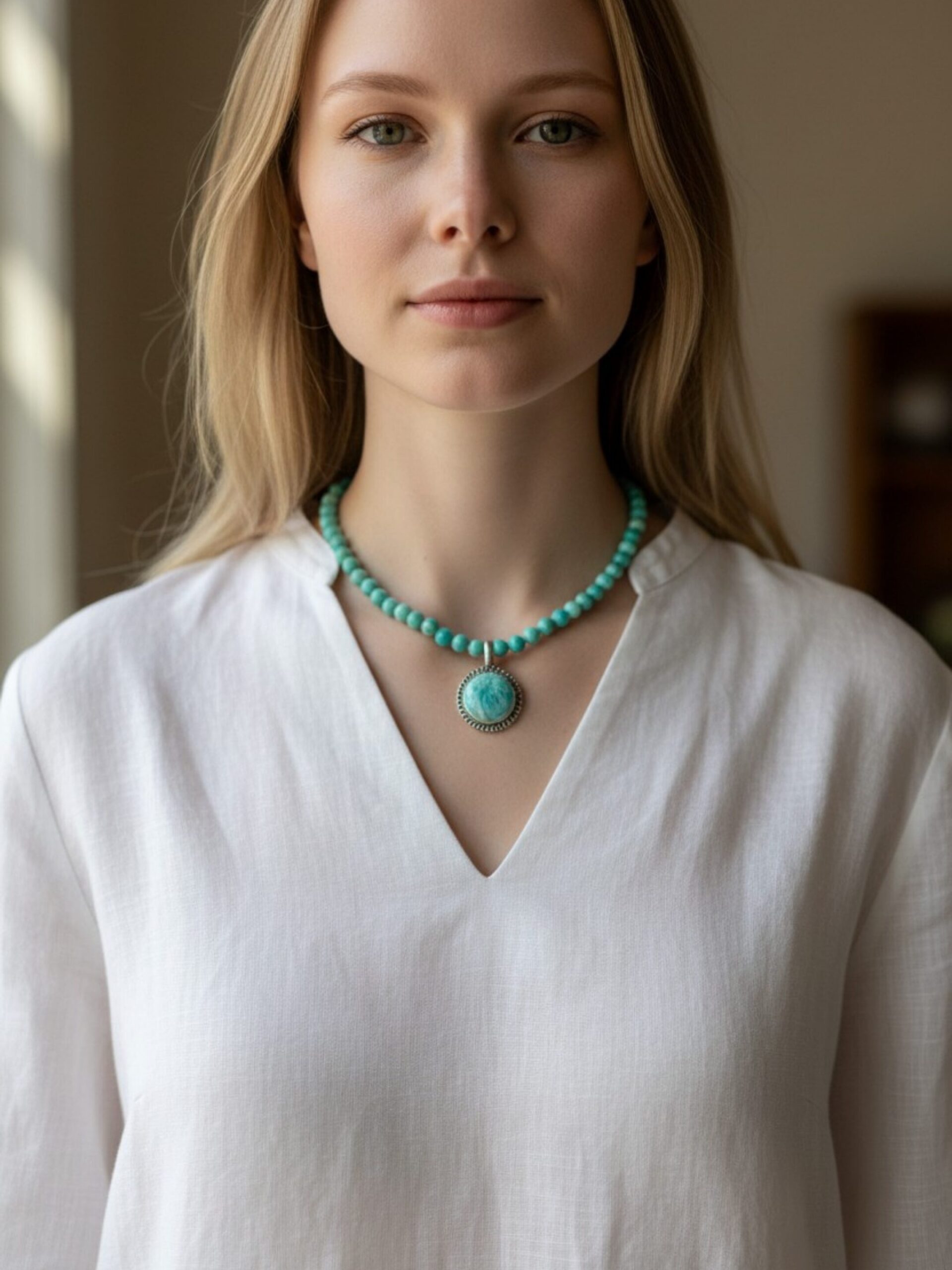 Perry Bijoux Blue Amazonite Necklace - Image 2