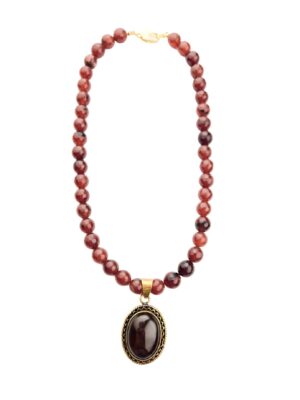 Perry Bijoux Red Agate Necklace