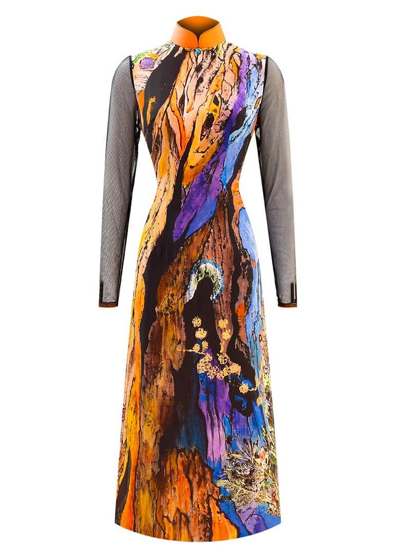 Sparkle Collection Multi-Color Midi Dress RAINBOW TREE - Image 4
