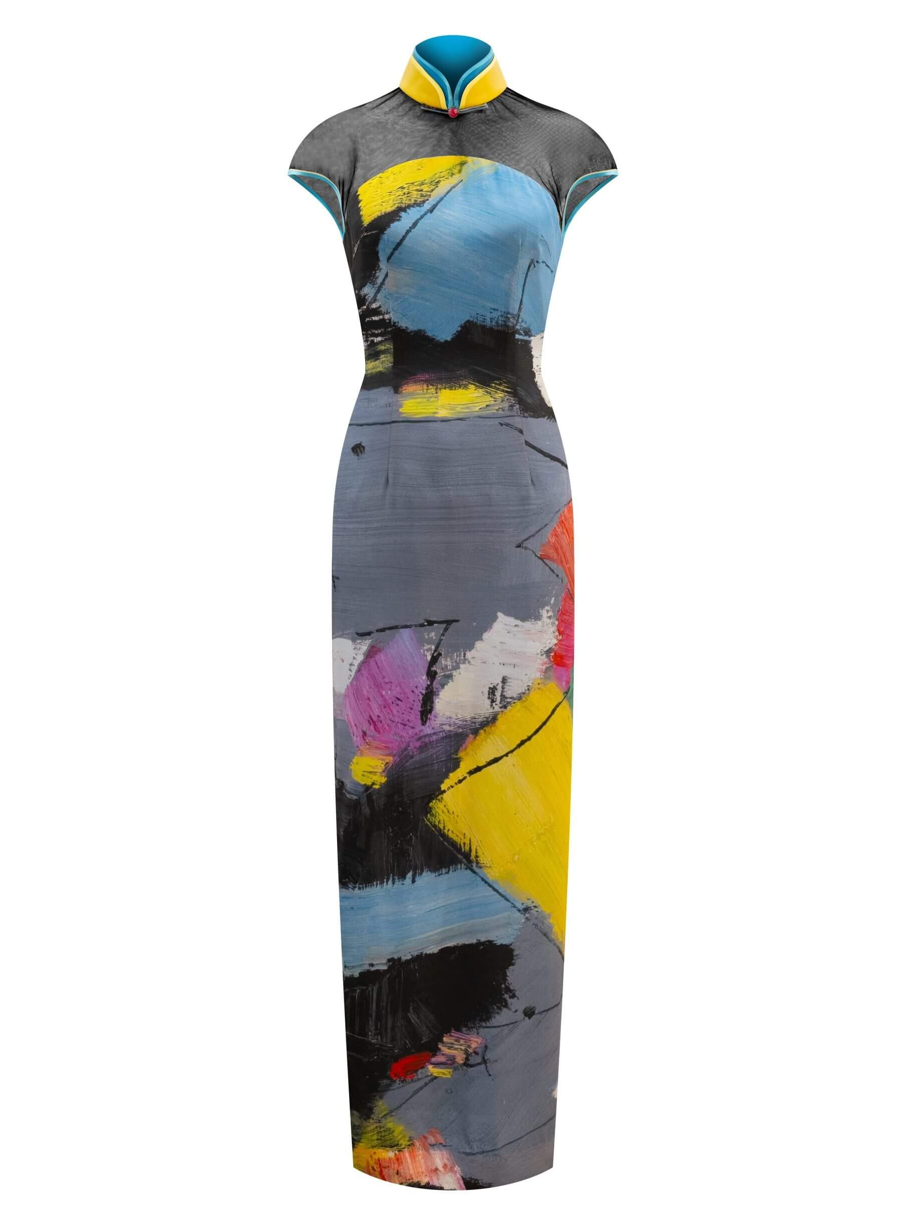 Sparkle Collection Multi-Color Maxi Dress PATCHWORK - Image 4