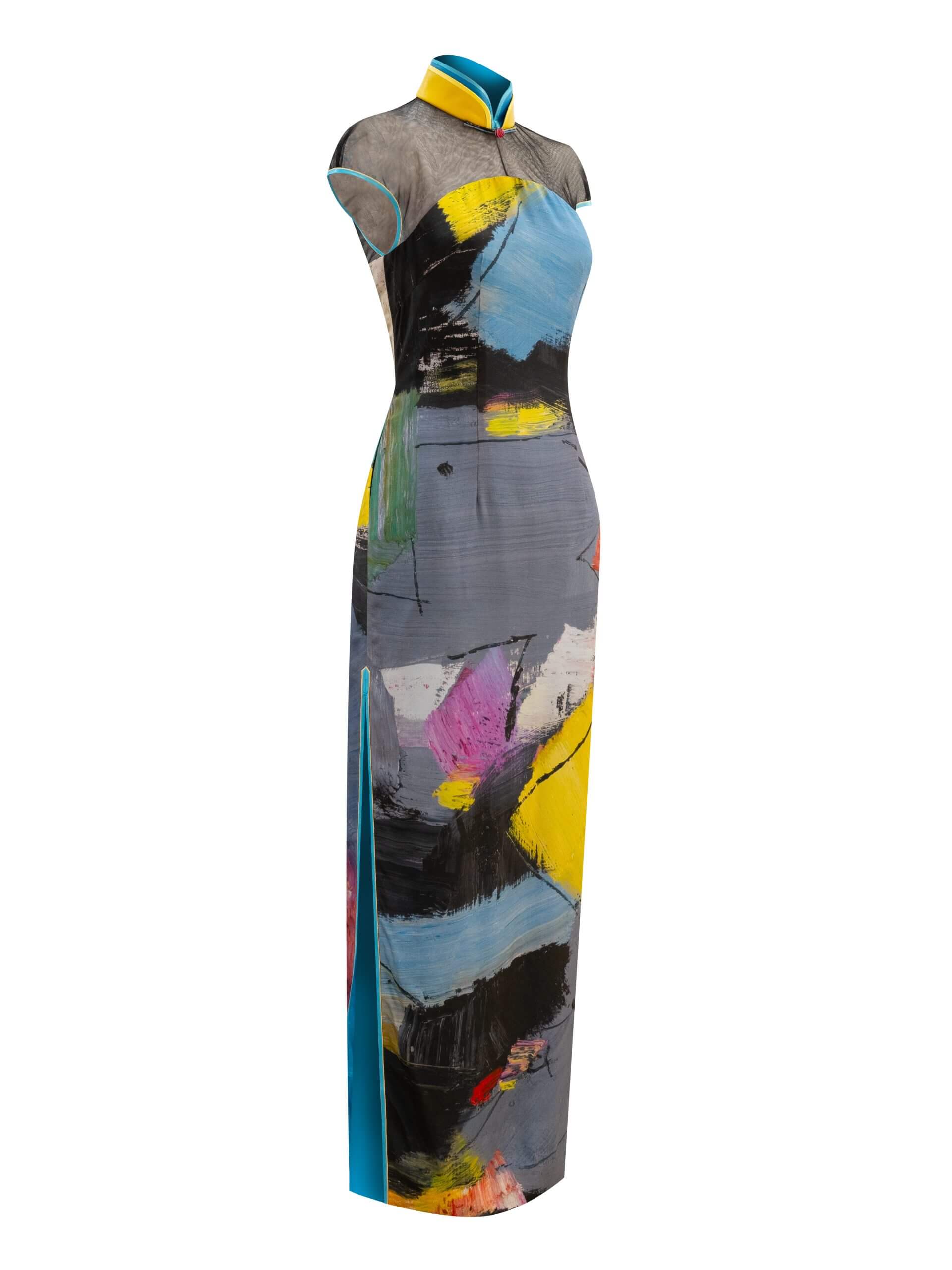 Sparkle Collection Multi-Color Maxi Dress PATCHWORK - Image 7