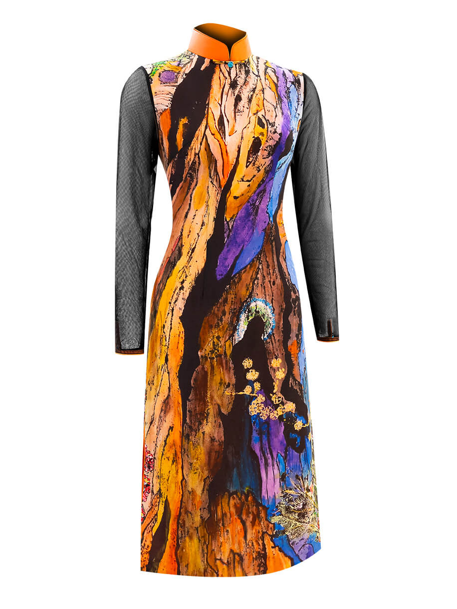 Sparkle Collection Multi-Color Midi Dress RAINBOW TREE - Image 7