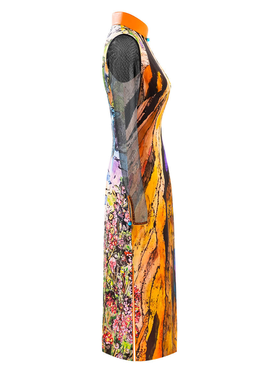 Sparkle Collection Multi-Color Midi Dress RAINBOW TREE - Image 6