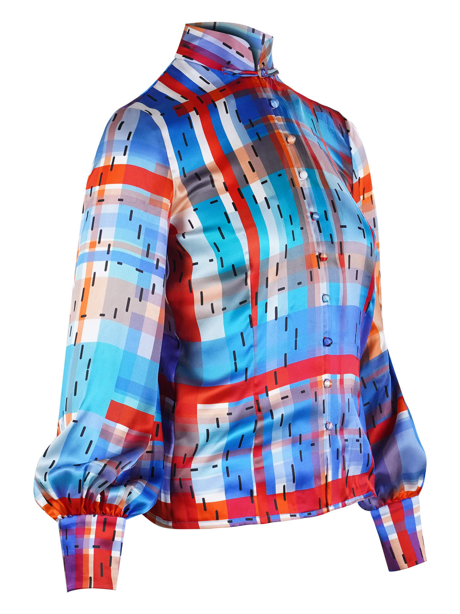 Sparkle Collection Multi-Color Button Up Top - Image 4