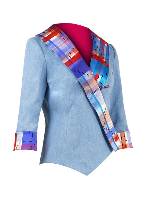 Sparkle Collection Blue Biker Jacket Jacket/Blazer - Image 4