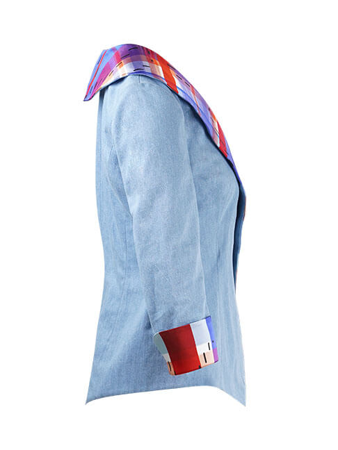 Sparkle Collection Blue Biker Jacket Jacket/Blazer - Image 5