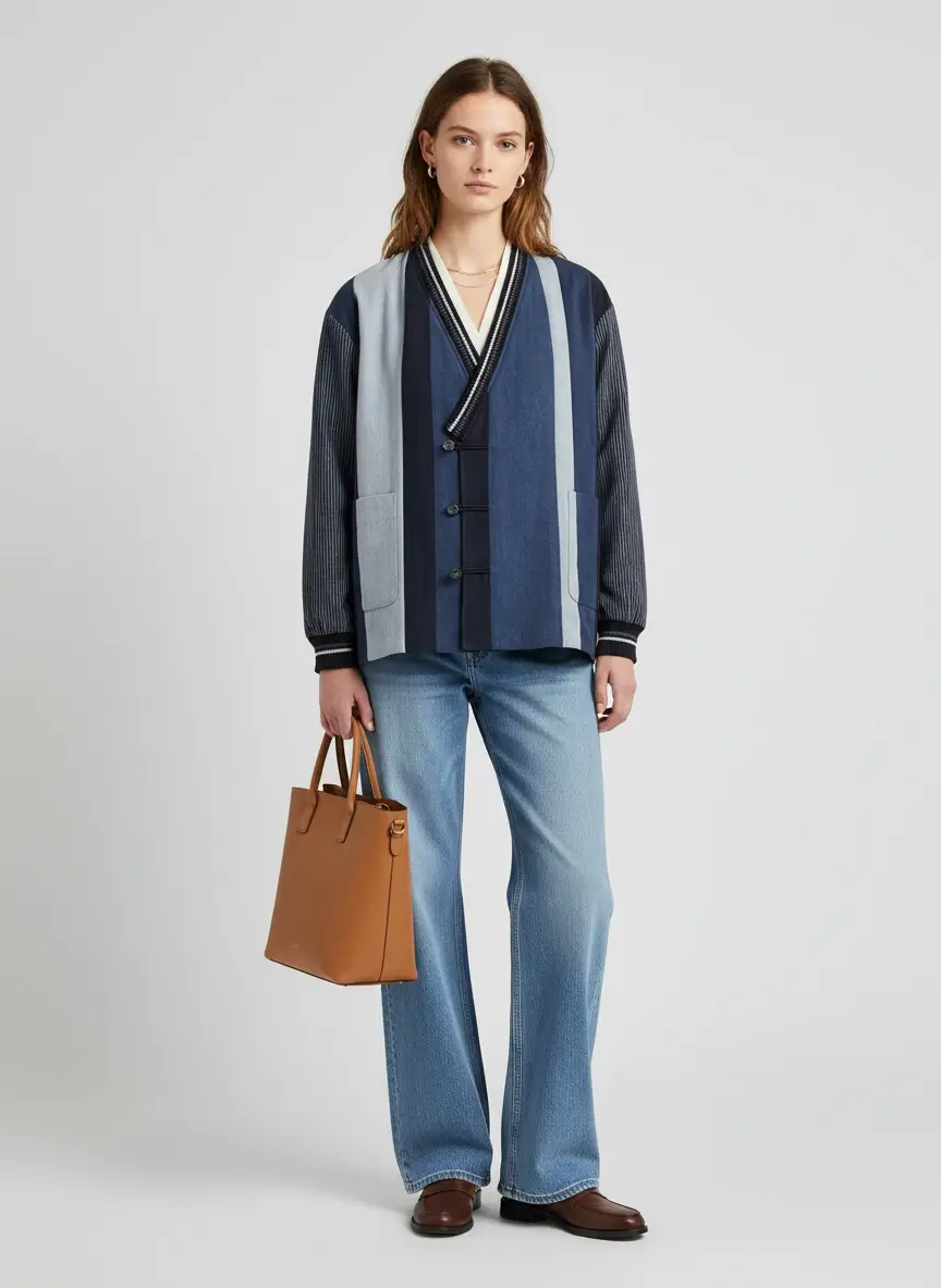 Sparkle Collection Blue Biker Jacket Jacket/Blazer - Image 3