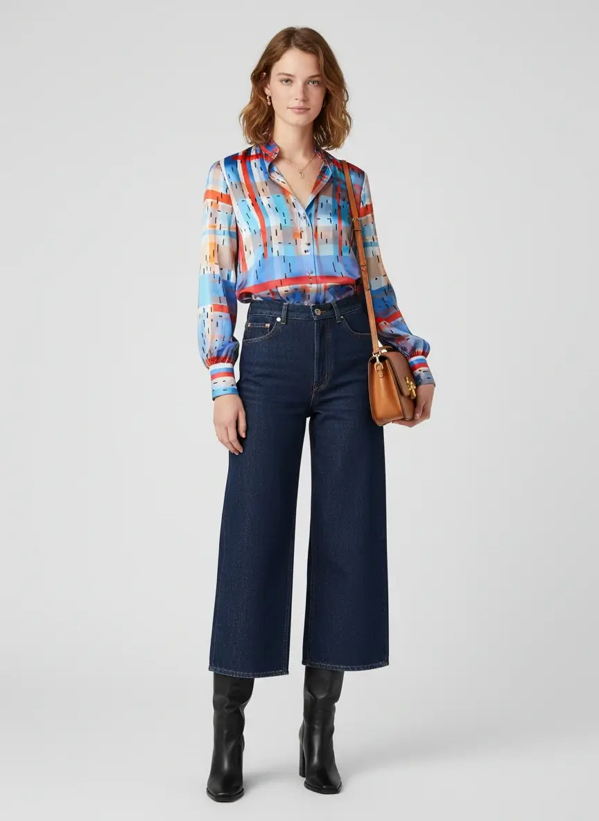 Sparkle Collection Multi-Color Button Up Top - Image 3