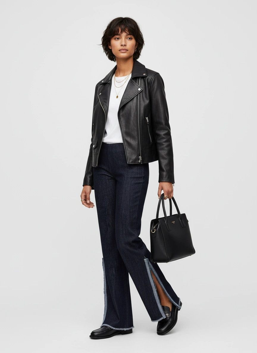 Back Bone Society Blue Flared Pants - Image 3